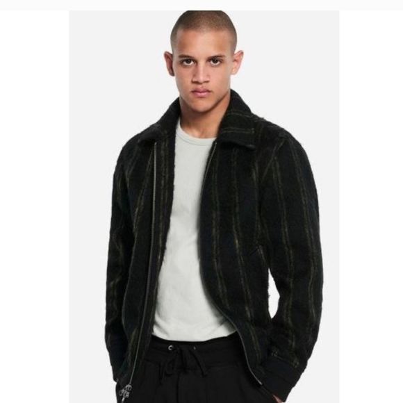 Saturdays Nyc Goose Shaggy Wool Bomber M - Picture 3 of 4